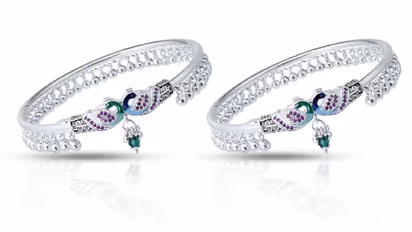 Silver Kada Payal Design