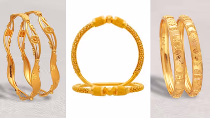Gold Bangle Designs : 10 ग्रॅम सोनेरी बांगड्या, हलक्या वजनात स्टायलिश डिझाईन्स