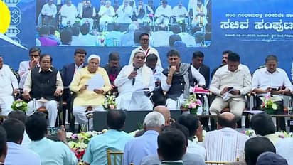 Karnataka Chief Minister Siddaramaiah and Deputy CM DK Shivakumar