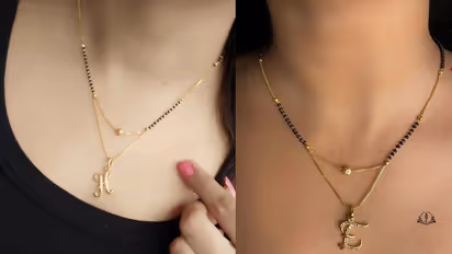 letter mangalsutra design