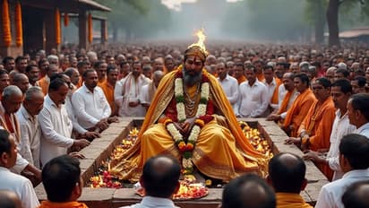 Unique mourning of a Hindu religious leader