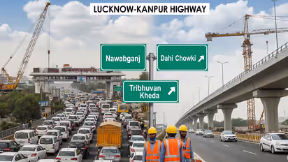 lucknow kanpur highway flyover fob construction update