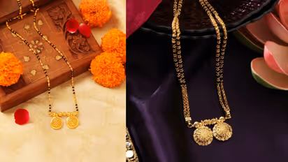 Lightweight gold katori mangalsutra in 3 gram latest design