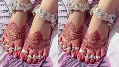 Stylish bichiya ring designs for Sawan vrat look