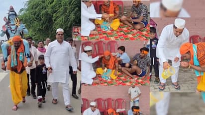 Moradabad mla faheem irfan serves kanwar yatra video viral