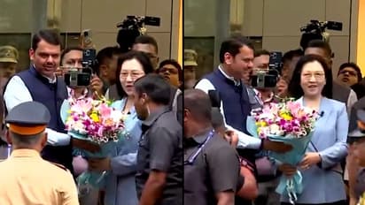 Devendra Fadnavis at Tesla showroom