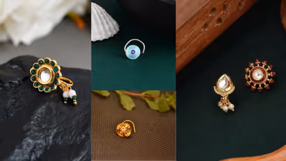 Trendy Meenakari nose ring designs for Sawan 2025