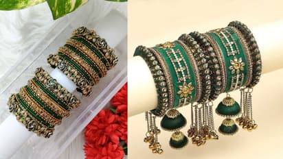 Buy green bangles online for Hariyali Teej celebration
