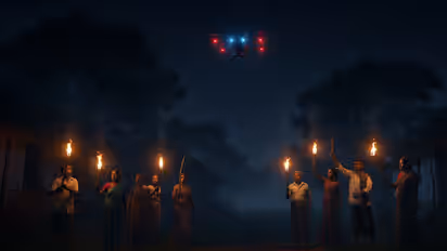 illegal drone activity up villagers on night patrol