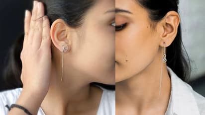 modern silver sui dhaga earring design