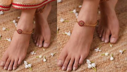 Best golden payal designs for sister-in-law as Rakhi gift