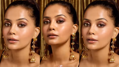 Latest brass dangle earrings designs for Rakhi outfit 2025