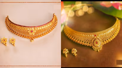 15 gram gold choker design latest for wedding
