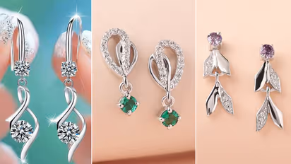 Fancy silver earrings designs under 1000