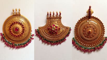 latest 6 gram gold pendant designs for short mangalsutra