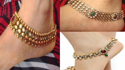 kundan anklet