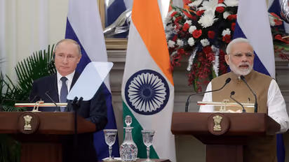 Vladimir Putin and Narendra Modi
