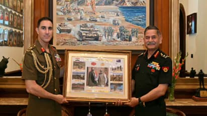 Australian Army Chief Lt Gen Simon Stuart meet COAS Gen Upendra Dwivedi operation sindoor