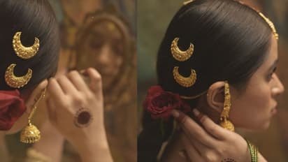 Antique gold traditional hair clip design