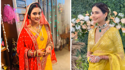 Yellow Saree Designs for Hartalika Teej