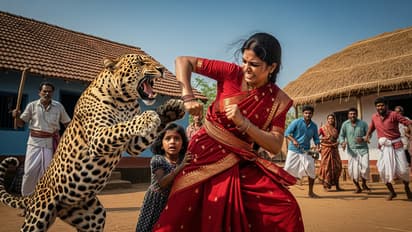 agra mother saves daughter wild animal attack