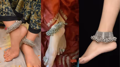 Modern ghungroo payal design for wife on Teej