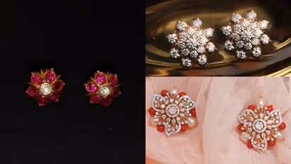 Beautiful stone tops earrings for Teej 2025 women