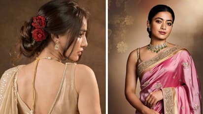 Fancy Bun Hairstyle for Hartalika Teej 