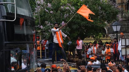Manoj Jarange protesting in Mumbai