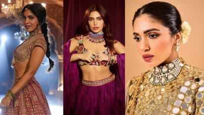 Bhumi Pednekar braided bun Ganesh Visarjan