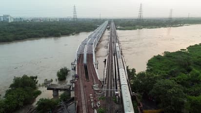 Yamuna River flows above the danger level