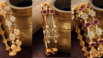 sliver bangle designs with rose gold polish