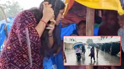 noida dm medha rupam flood inspection children relief