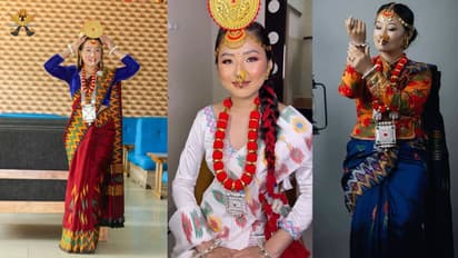 Nepali Dhaka saree design for traditional look