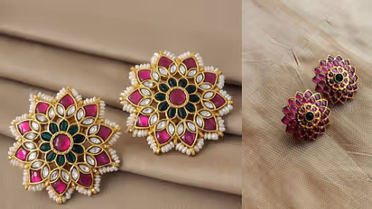 new trendy stud earrings for rich ethnic look navratri