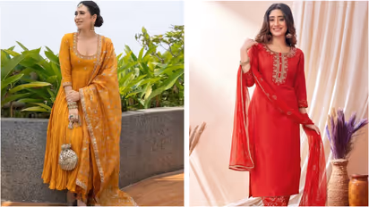 करवा चौथ के लिए सूट डिजाइन