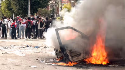 People protest against the Nepal government