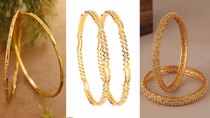 Office Wear Sleek Gold Bangle Designs