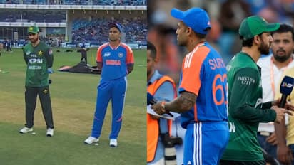 Suryakumar Yadav-Salman Ali Agha after Asia Cup Toss