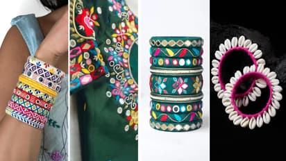 Handcrafted Bangles 5 Customised Designs for Navratri Outfit