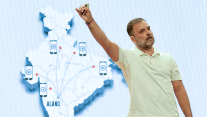 Lok Sabha LoP and Congress MP Rahul Gandhi adresses a press conference at the Congress Party Headquarter