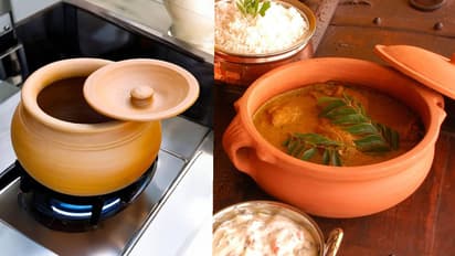 मिट्टी के बर्तन में खाना