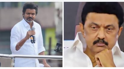 Vijay (Left) and MK Stalin