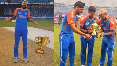 Team India celebration without trophy
