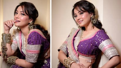 पर्पल एथनिक वियर