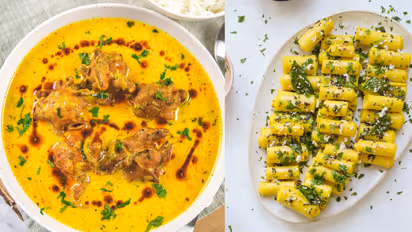 Gujarati Khandvi with kadhi