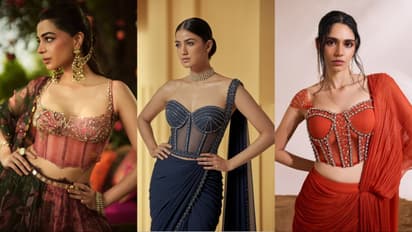 karwa chauth blouse designs corset style