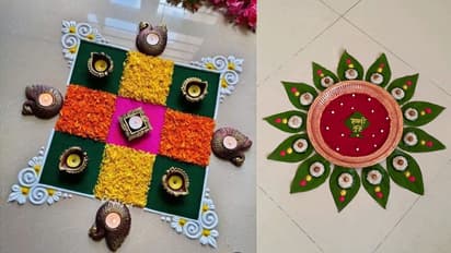 simple rangoli design 2025