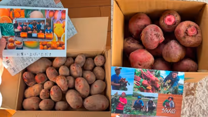 जापान में फल-सब्जियों के साथ लगती है किसानों की तस्वीर