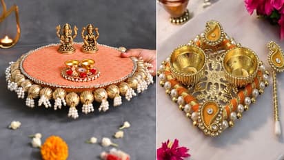 दिवाली पूजा थाली डेकोरेशन